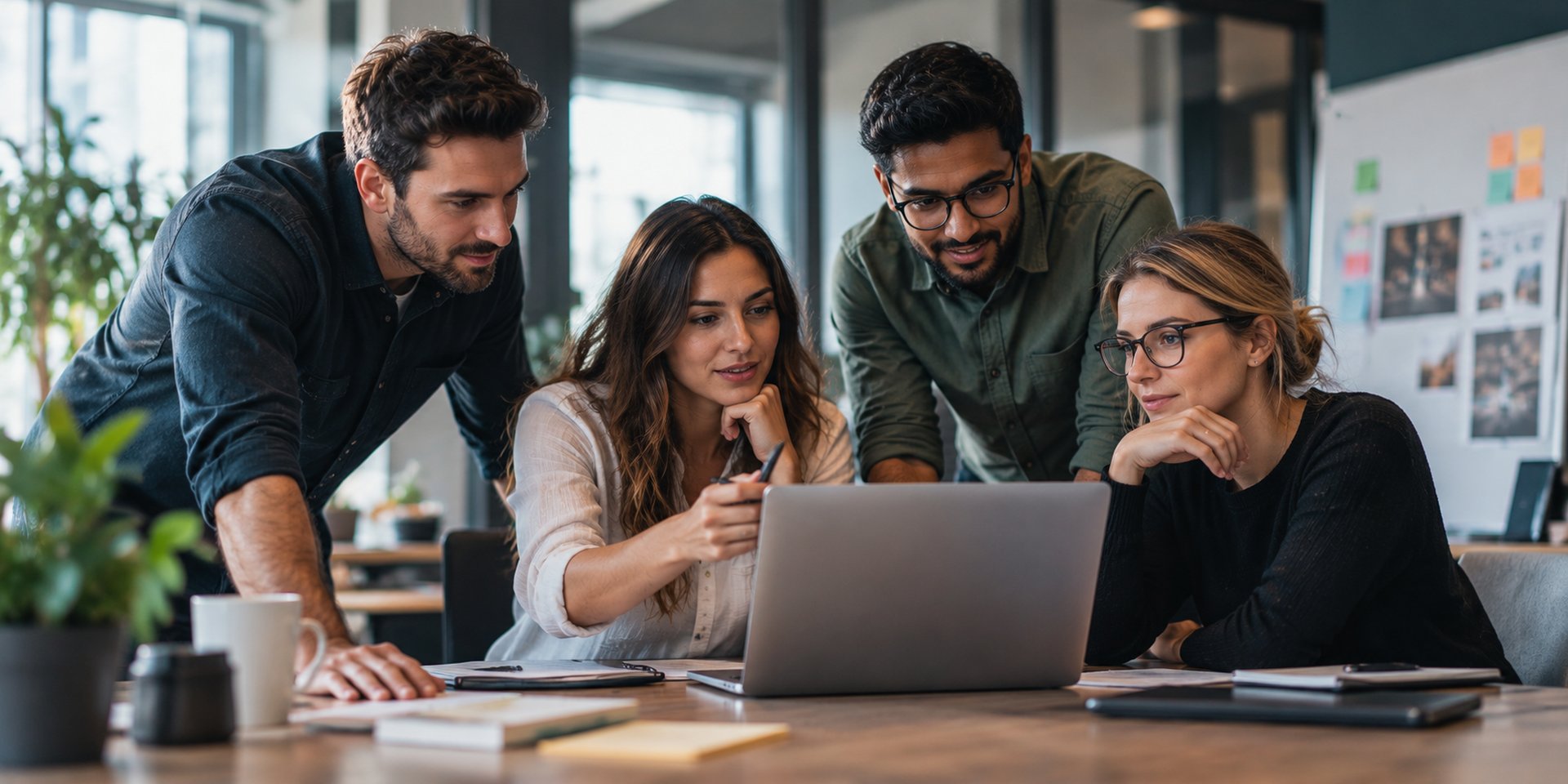Professional team meeting with a client