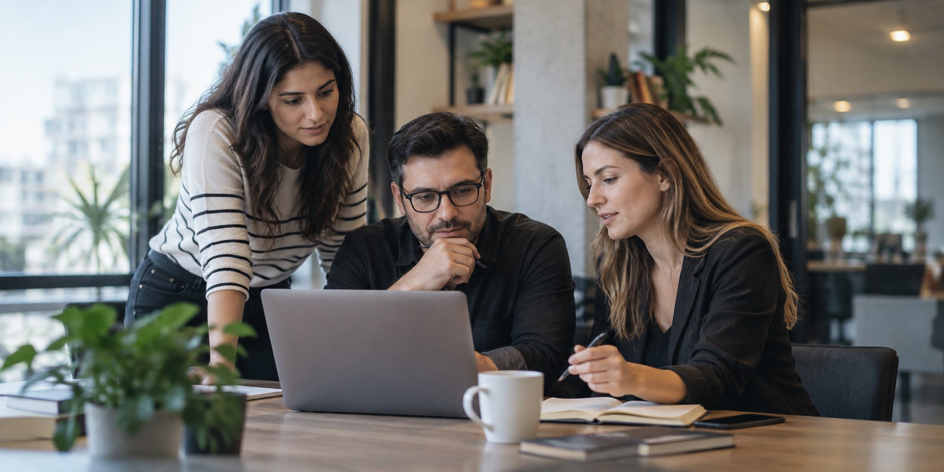 RATdeck team reviewing a client's AI visibility report