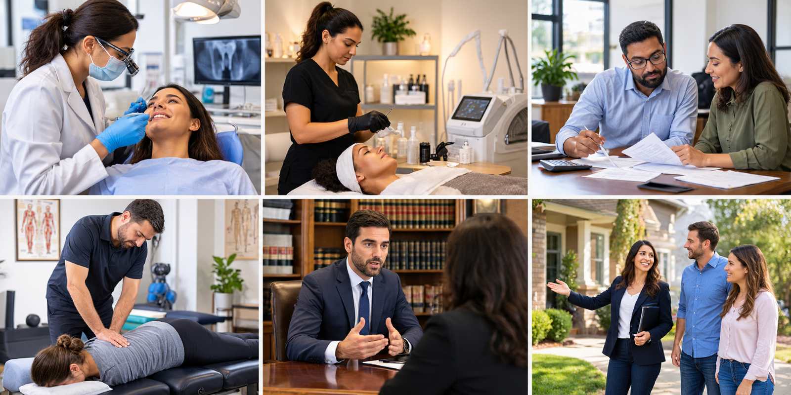 Local professionals RATdeck helps: dentists, med spas, accountants, chiropractors, law firms and real estate agents