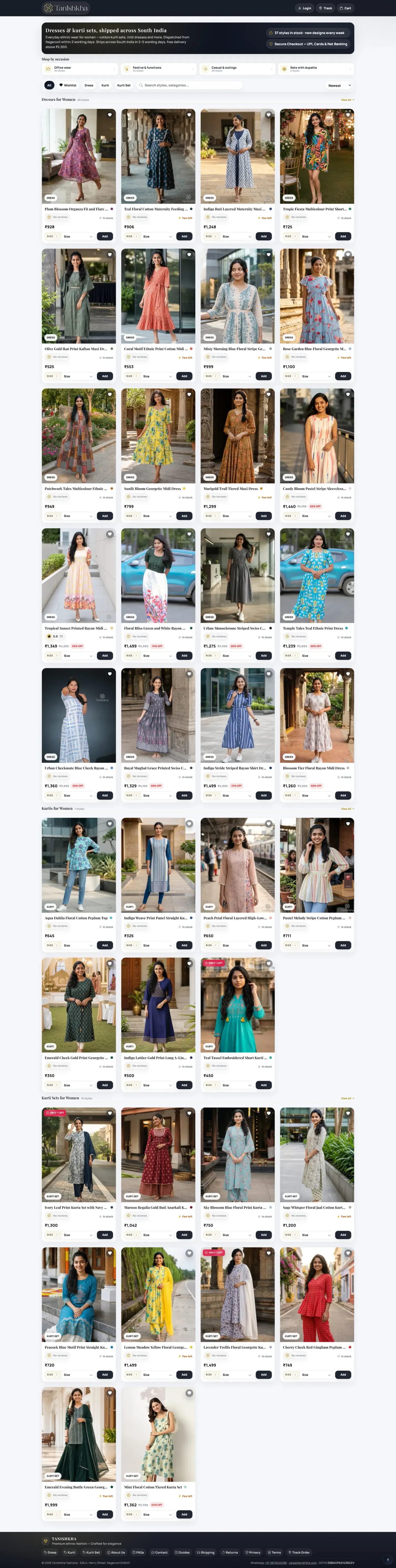 Tanishkha fashion ecommerce catalogue