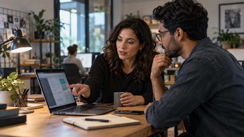Small business team reviewing an AI-assisted customer support workflow