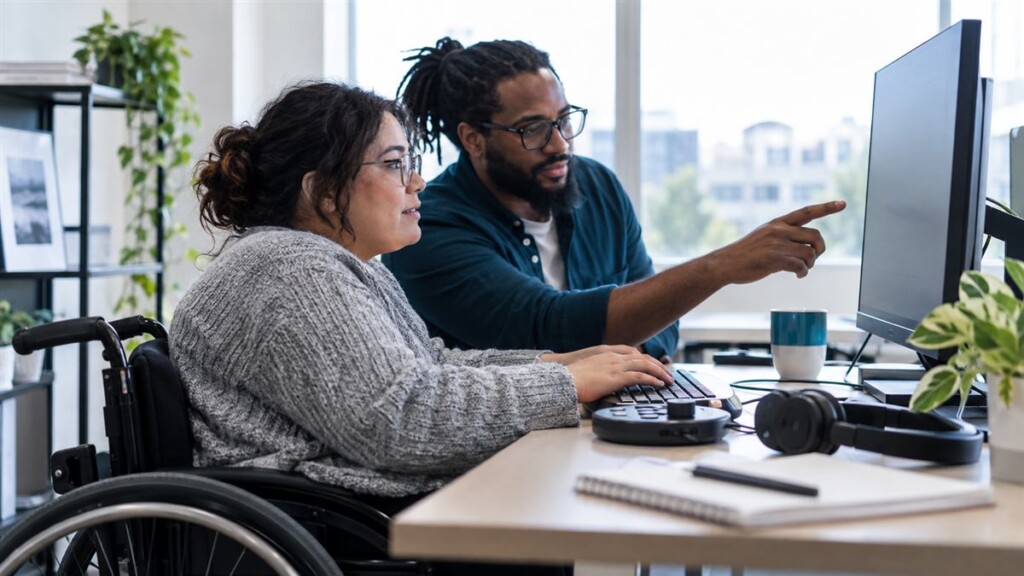 Website accessibility specialists testing an inclusive digital experience